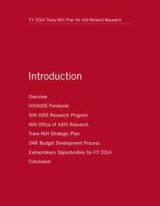 FY 2014 Trans-NIH Plan for HIV-Related Research