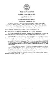 $>tate of \!tennessee PUBLIC CHAPTER NO. 820 SENATE BILL NO[removed]By Tate, Gardenhire, Bowling, Burks  Substituted for: House Bill No. 1295