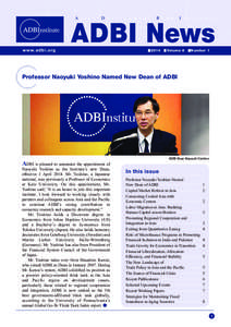ADBI Newsletter - Volume 8 Number 1