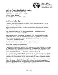 Microsoft Word - John & Peters Day Gig Information.docx