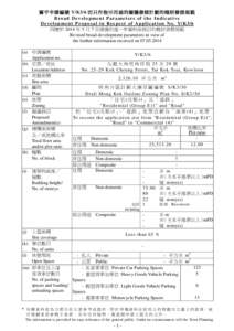 關乎申請編號 Y/K3/6 而只作指示用途的擬議發展計劃的概括發展規範 Broad Development Parameters of the Indicative D e v e l o p m e n t P r o p o s a l i n R e s p e c t o f A p p l i c a t i o n N