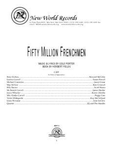 New World Records  16 Penn Plaza #835, New York, New York 10001; ([removed]; ([removed]fax