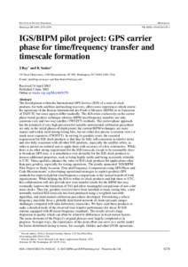 Geodesy / Horology / Clocks / Avionics / Navigation / Atomic clock / Global Positioning System / Satellite navigation / Rubidium standard / Measurement / Technology / Engineering