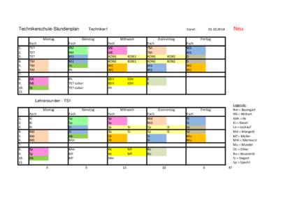 Technikerschule-Stundenplan Montag[removed].