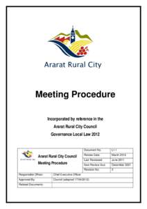 Principles / Quorum / Agenda / Adjournment / Mayor / Meeting / Committee / Heights Community Council / General Council of the University of St Andrews / Parliamentary procedure / Government / Politics