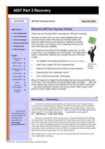 ADIT Part 3 Recovery Course Guide ADIT Part 3 Recovery Course[removed]