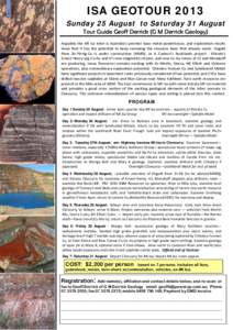 Economic geology / Mount Isa / Cloncurry /  Queensland / Mary Kathleen /  Queensland / Ernest Henry / Ore / Xstrata / Geography of Australia / States and territories of Australia / Geography of Queensland