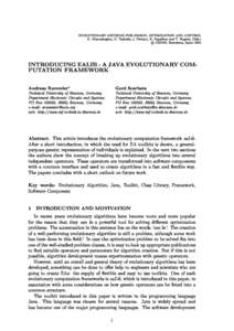 EVOLUTIONARY METHODS FOR DESIGN, OPTIMISATION AND CONTROL K. Giannakoglou, D. Tsahalis, J. Periaux, K. Papailiou and T. Fogarty (Eds.) 
 CIMNE, Bar
elona, Spain 2002 