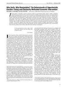 American Political Science Review  Vol. 99, No. 1 February 2005