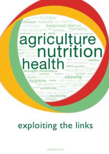 Medicine / Food politics / Food science / Humanitarian aid / Leveraging Agriculture for Improving Nutrition and Health / Malnutrition / Food security / Micronutrient / Hunger / Health / Nutrition / Food and drink