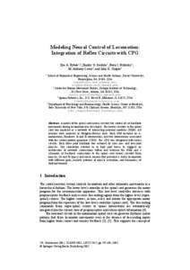 Modeling Neural Control of Locomotion: Integration of Reflex Circuits with CPG Ilya A. Rybak1,3, Dmitry G. Ivashko1, Boris I. Prilutsky2, M. Anthony Lewis3, and John K. Chapin4 1