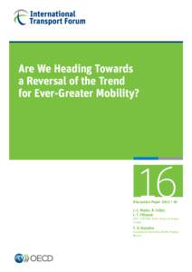 Transport economics / Demography / Population ecology / Peak car / Bussière / Traffic congestion / Automobile / Organisation for Economic Co-operation and Development / France / Transport / Land transport / Road transport