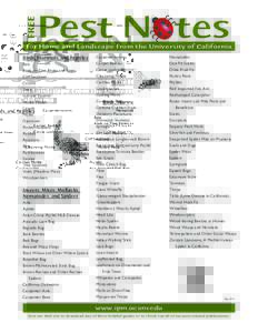 FREE  Pest Notes for Home and Landscape from the University of California Birds, Mammals, and Reptiles