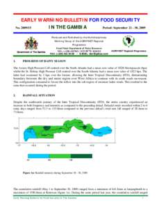 EARLY WARNING BULLETIN FOR FOOD SECURITY IN THE GAMBIA No[removed]Period: September[removed], 2009