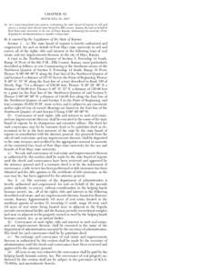 CHAPTER 63 HOUSE BILL No. 2347* AN ACT concerning land conveyances; authorizing the state board of regents to sell and convey a certain tract of real estate located in Ellis county, Kansas, for and on behalf of Fort Hays