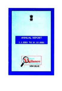 ANNUAL REPORTtoCENTRAL VIGILANCE COMMISSION NEW DELHI