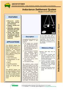 GEOSYSTEMS Geotechnical Instrumentation — Design, Manufacture, Installation, Data Acquisition, on-Line Monitoring Inductance Settlement System Model 5115-RT-IDELEX