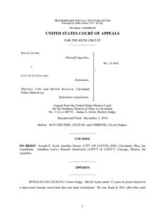 RECOMMENDED FOR FULL-TEXT PUBLICATION Pursuant to Sixth Circuit I.O.P[removed]b) File Name: 14a0285p.06 UNITED STATES COURT OF APPEALS FOR THE SIXTH CIRCUIT