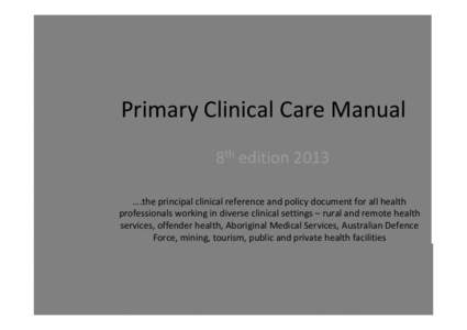 PCCM - Primary Clinical Care Manual | General Information