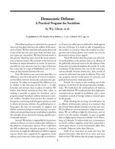 Ghent et al.: Democratic Defense [March[removed]
