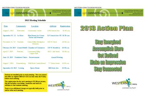 2013 Meeting Schedule Date Community  Location