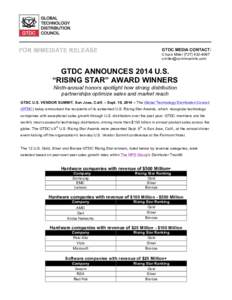 Microsoft Word - 13-008GTDC_REL_2014 USVS_Rising Star Winners_A140909.docx