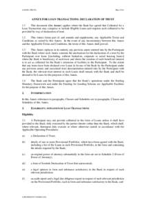 LOANS (TRUST)  May 2014 ANNEX FOR LOAN TRANSACTIONS: DECLARATION OF TRUST 1.1