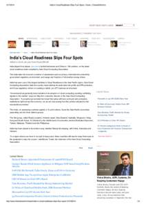 India’s Cloud Readiness Slips Four Spots | News | ChannelWorld.in PARTNER HOTLINES MAGAZINES