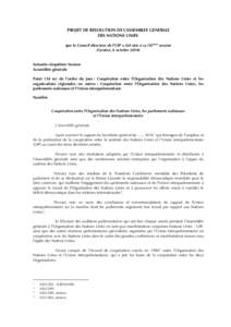 RAPPORT DE LA COMMISSION DES AFFAIRES DES NATIONS UNIES DE L’UIP