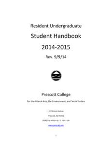 Resident Undergraduate  Student Handbook[removed]Rev[removed]