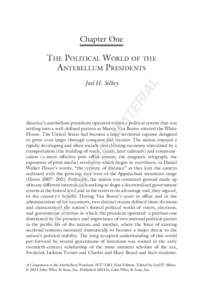 Chapter One  The Political World of the Antebellum Presidents  TE