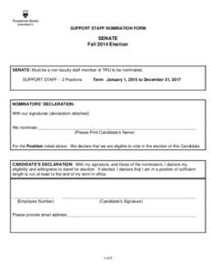 Microsoft Word - Senate Support Staff Nomination Form.doc