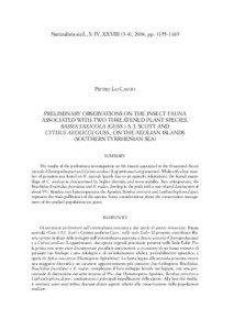 Naturalista sicil., S. IV, XXVIII (3-4), 2004, pp[removed]PIETRO LO CASCIO