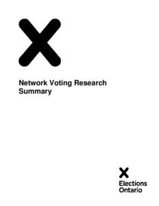 Network Voting Research Summary Network Voting Research Summary  Elections Ontario