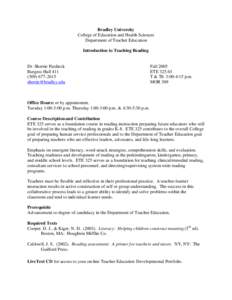 Phonics / Pedagogy / Applied linguistics / Learning / National Council for Accreditation of Teacher Education / English-language learner / Balanced literacy / Literacy / International Reading Association / Education / Knowledge / Reading