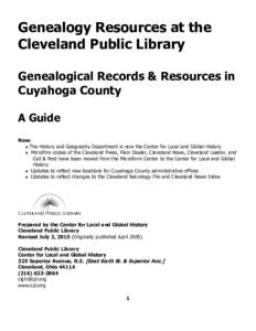 Ohio / Information science / Directories / Genealogy / Documents / Cleveland / Microform / FamilySearch / Telephone directory / Cuyahoga County /  Ohio / South Asia Collection at the University of Pennsylvania Libraries