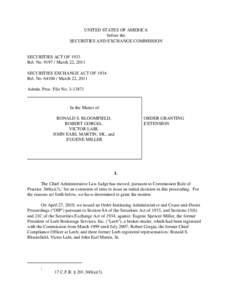 Adjudicatory Order: Ronald S. Bloomfield, Robert Gorgia, Victor Labi, John Earl Martin, Sr., and Eugene Miller