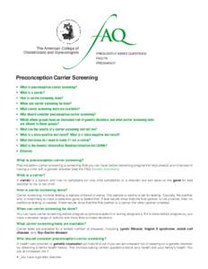 The American College of Obstetricians and Gynecologists f AQ FREQUENTLY ASKED QUESTIONS FAQ179