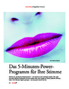 00-00_Stimme:Layout:32 Seite 38  Soft skills | Erfolgsfaktor Stimme Text: Bettina Halbach