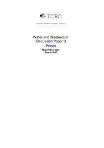 Water and Wastewater Discussion Paper 3