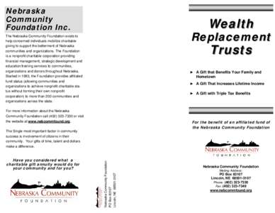 Charitable trust / Gift tax in the United States / Estate tax in the United States / Trust law / Foundation / Income tax in the United States / Charitable organization / 501(c) organization / Book:Trust law in wealth management and estate planning / Law / Taxation in the United States / Inheritance