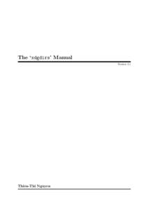The ‘xdgdirs’ Manual Version 2.1 Thien-Thi Nguyen  c 2013 Thien-Thi Nguyen