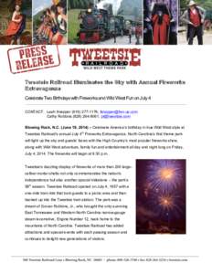 Fireworks / Western North Carolina / Narrow gauge railway / East Tennessee and Western North Carolina Railroad / North Carolina / Tweetsie Railroad / Blowing Rock /  North Carolina