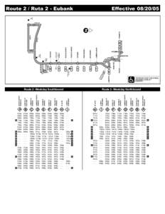 Route 2 / Ruta 2 - Eubank  Effective[removed]Gate #6