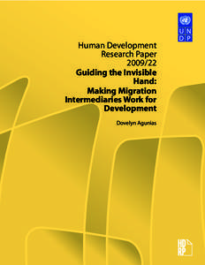 Human Development Research Paper[removed]Guiding the Invisible Hand: Making Migration