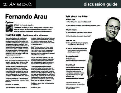 discussion guide  Fernando Arau Talk about the Bible