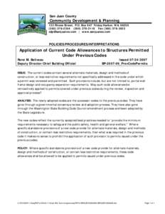 San Juan County  Community Development & Planning 135 Rhone Street, P.O. Box 947 Friday Harbor, WA[removed][removed]2116 Fax[removed]removed] | www.sanjuanco.com