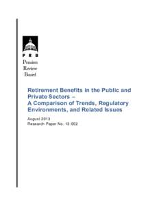 Pension Review Board Retirement Benefits in the Public and Private Sectors –