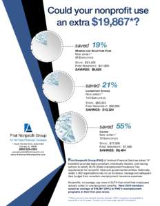 Could your nonproﬁt use an extra $19,867*? saved 19%