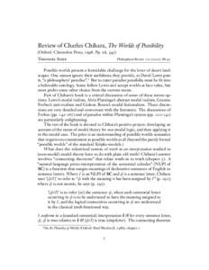 Review of Charles Chihara, The Worlds of Possibility (Oxford: Clarendon Press, 1998. Pp. xii, 342) Theodore Sider Philosophical Review[removed]): 88-91